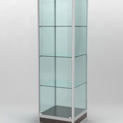 Витрина ПРОФИЛЬ ПОДИУМ №4-500-2 (задняя стенка - стекло), Дуб Венге