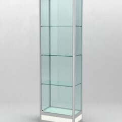 Витрина ПРОФИЛЬ ПОДИУМ №4-300-2 (задняя стенка - стекло), Белый