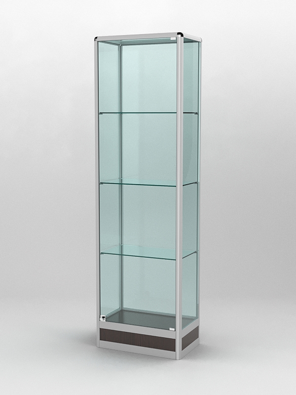 Витрина ПРОФИЛЬ ПОДИУМ №4-300-2 (задняя стенка - стекло), Дуб Венге