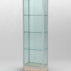 Витрина ПРОФИЛЬ ПОДИУМ №4-300-2 (задняя стенка - стекло), Дуб Сонома