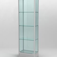 Витрина ПРОФИЛЬ ПОДИУМ №4-300-2 (задняя стенка - стекло), Серый