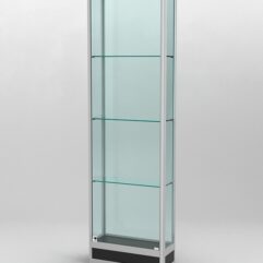 Витрина ПРОФИЛЬ ПОДИУМ №4-200-2 (задняя стенка - стекло), Черный