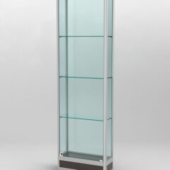 Витрина ПРОФИЛЬ ПОДИУМ №4-200-2 (задняя стенка - стекло), Дуб Венге