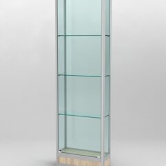 Витрина ПРОФИЛЬ ПОДИУМ №4-200-2 (задняя стенка - стекло), Дуб Сонома