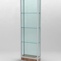 Витрина ПРОФИЛЬ ПОДИУМ №4-200-2 (задняя стенка - стекло), Орех
