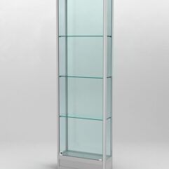 Витрина ПРОФИЛЬ ПОДИУМ №4-200-2 (задняя стенка - стекло), Серый