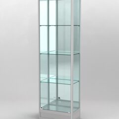 Витрина ПРОФИЛЬ ПОДИУМ №4-300-3 (задняя стенка - зеркало), Серый