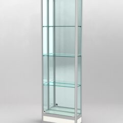 Витрина ПРОФИЛЬ ПОДИУМ №4-200-3 (задняя стенка - зеркало), Белый