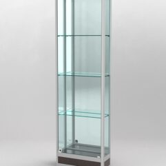 Витрина ПРОФИЛЬ ПОДИУМ №4-200-3 (задняя стенка - зеркало), Дуб Венге