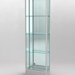 Витрина ПРОФИЛЬ ПОДИУМ №4-200-3 (задняя стенка - зеркало), Серый