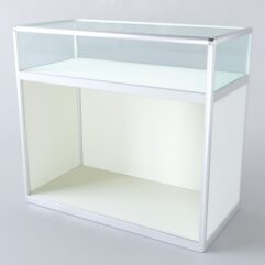 Прилавок из профиля прямоугольный №2 (без дверок), Белый