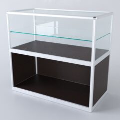 Прилавок из профиля прямоугольный №3 (без дверок), Дуб Венге