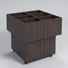 Корзина для распродаж из ДСП №12-W, Дуб Венге