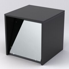 Пуфик из ДСП с зеркалами №2, Черный