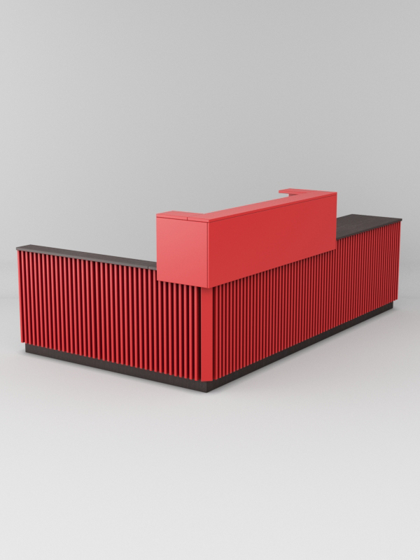 Ресепшн Кофешоп №2, Дуб Венге + Красный