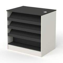 Кассовый стол РИВЬЕРА №1В, Белый и Черный