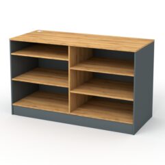 Кассовый стол РИВЬЕРА №3А, Темно-серый и Дуб Золотистый