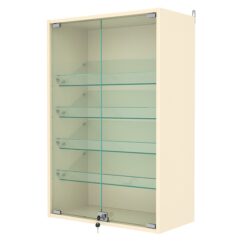 Витрина настенная №2-1АКГ, Крем Вайс