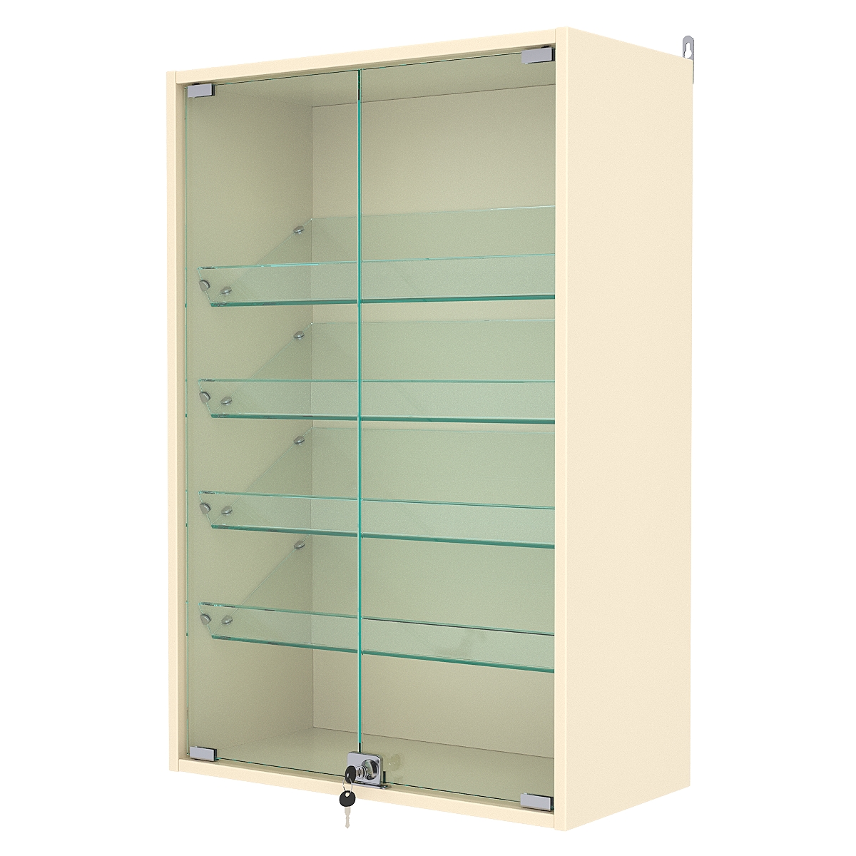 Витрина настенная №2-1АКГ, Крем Вайс