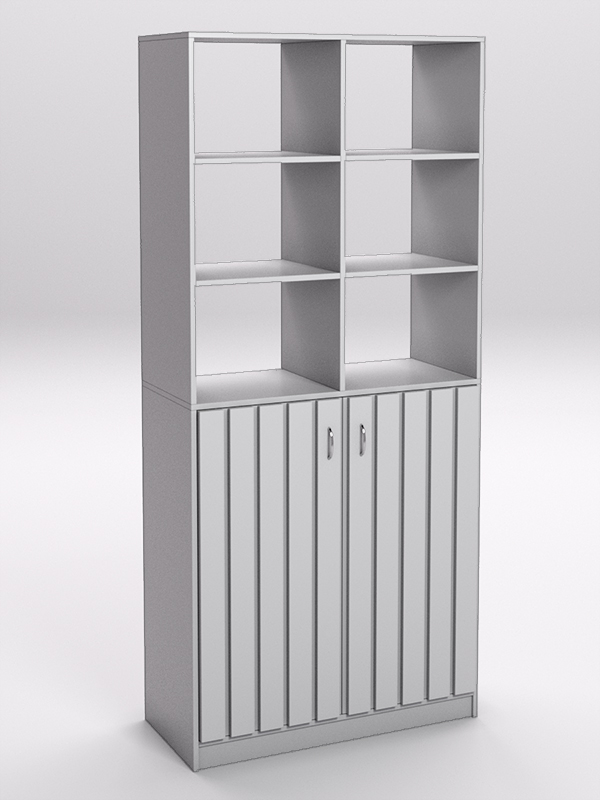 Стеллаж с тумбой для кальянов ТАБАК, Серый