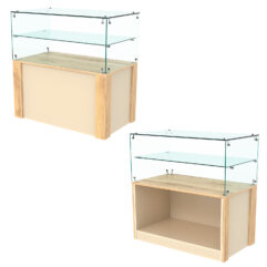 Прилавок ГРАЦИЯ №3, Крем Вайс и Дуб Золотистый