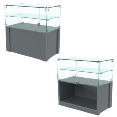 Прилавок ГРАЦИЯ №3-1, Темно-Серый