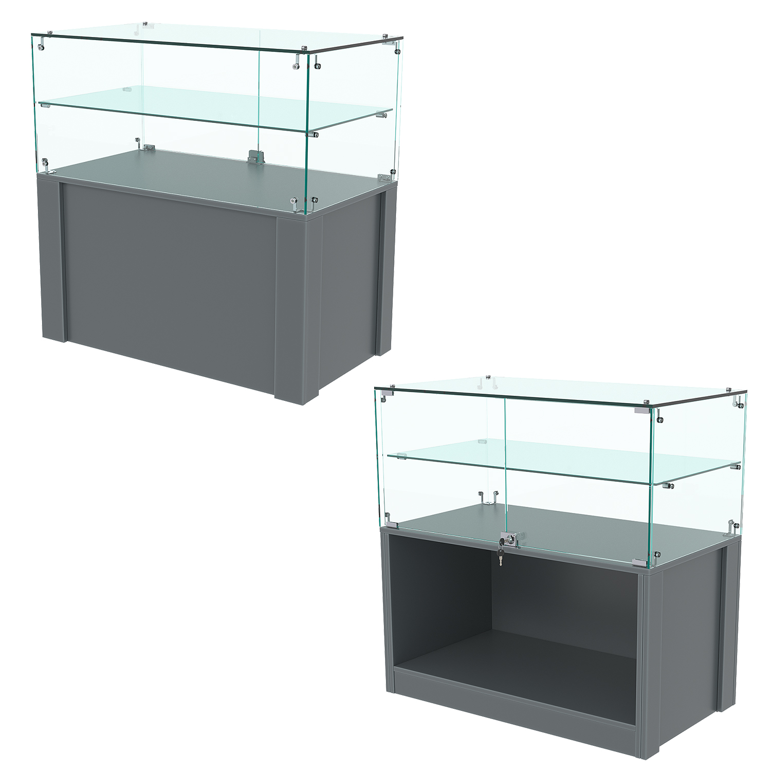 Прилавок ГРАЦИЯ №3-1, Темно-Серый