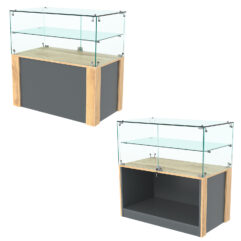 Прилавок ГРАЦИЯ №3-1, Темно-серый и Дуб Золотистый