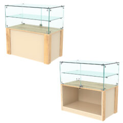 Прилавок ГРАЦИЯ №3-1, Крем Вайс и Дуб Золотистый