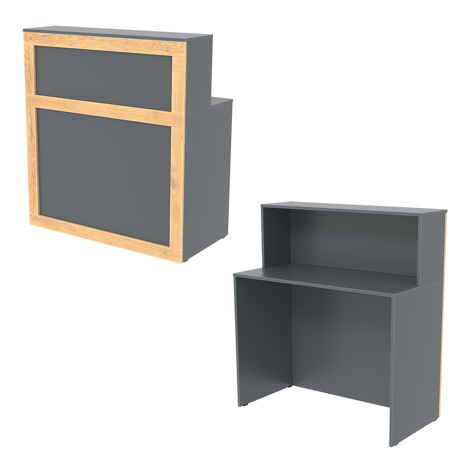 Ресепшн ГРАЦИЯ №1, Темно-серый и Дуб Золотистый