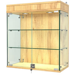 Витрина АТРИУМ настенная №1А-1Г, Дуб Золотистый