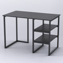 Стол Стронг №5 левосторонний в стиле ЛОФТ, Черный