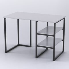 Стол Стронг №5 левосторонний в стиле ЛОФТ, Серый