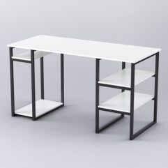 Стол Стронг №7 левосторонний в стиле ЛОФТ, Белый