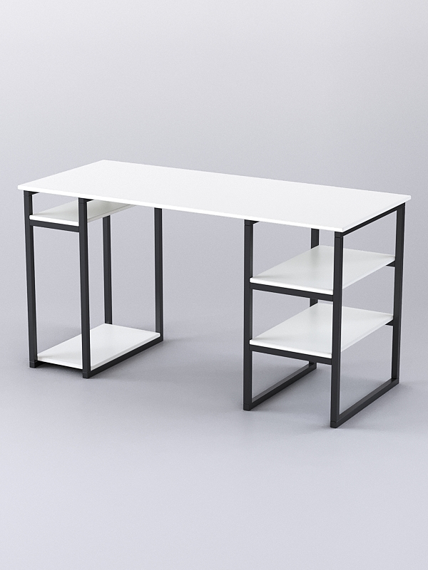 Стол Стронг №7 левосторонний в стиле ЛОФТ, Белый