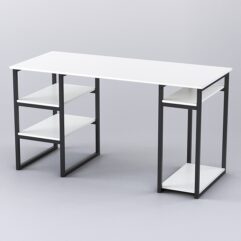 Стол Стронг №7 правосторонний в стиле ЛОФТ, Белый