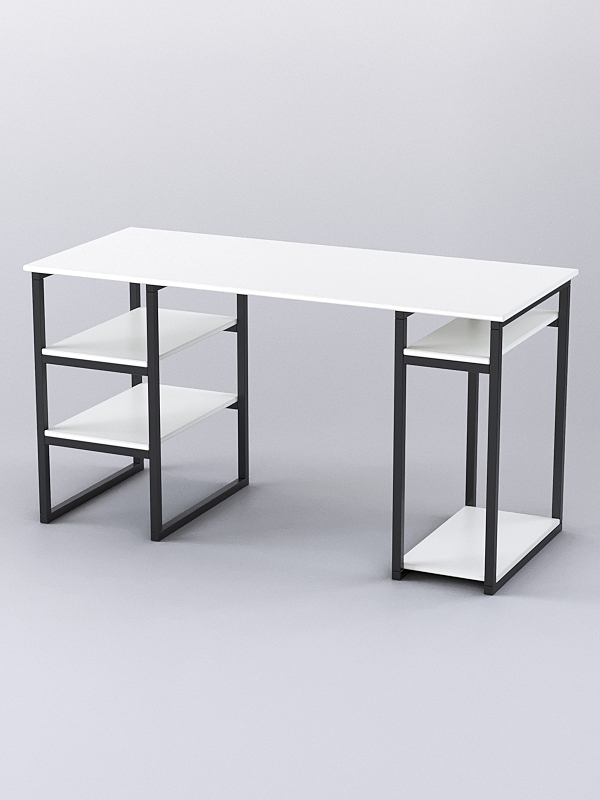 Стол Стронг №7 правосторонний в стиле ЛОФТ, Белый