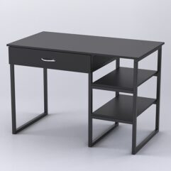 Стол Стронг №8 левосторонний в стиле ЛОФТ, Черный