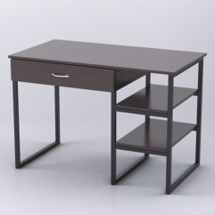 Стол Стронг №8 левосторонний в стиле ЛОФТ, Дуб Венге