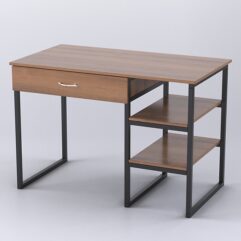 Стол Стронг №8 левосторонний в стиле ЛОФТ, Орех