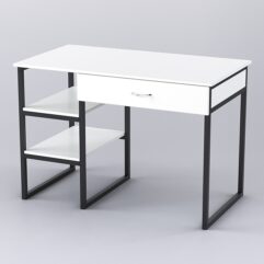 Стол Стронг №8 правосторонний в стиле ЛОФТ, Белый