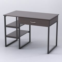 Стол Стронг №8 правосторонний в стиле ЛОФТ, Дуб Венге