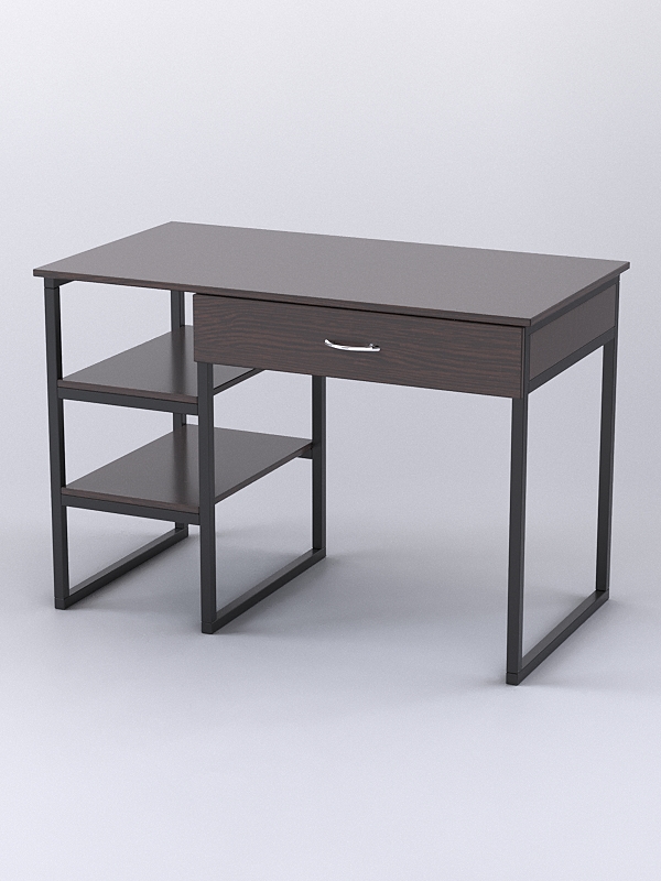 Стол Стронг №8 правосторонний в стиле ЛОФТ, Дуб Венге