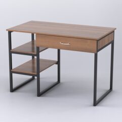 Стол Стронг №8 правосторонний в стиле ЛОФТ, Орех