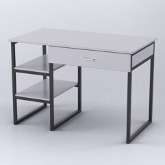 Стол Стронг №8 правосторонний в стиле ЛОФТ, Серый