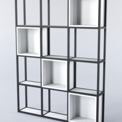 Стеллаж для разделения помещений Стронг №1 в стиле ЛОФТ, Белый