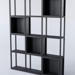 Стеллаж для разделения помещений Стронг №1 в стиле ЛОФТ, Черный