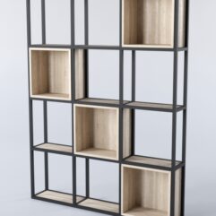 Стеллаж для разделения помещений Стронг №1 в стиле ЛОФТ, Дуб Сонома