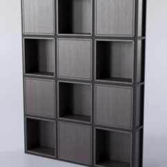 Стеллаж для разделения помещений Стронг №2 в стиле ЛОФТ, Дуб Венге