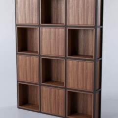 Стеллаж для разделения помещений Стронг №2 в стиле ЛОФТ, Орех